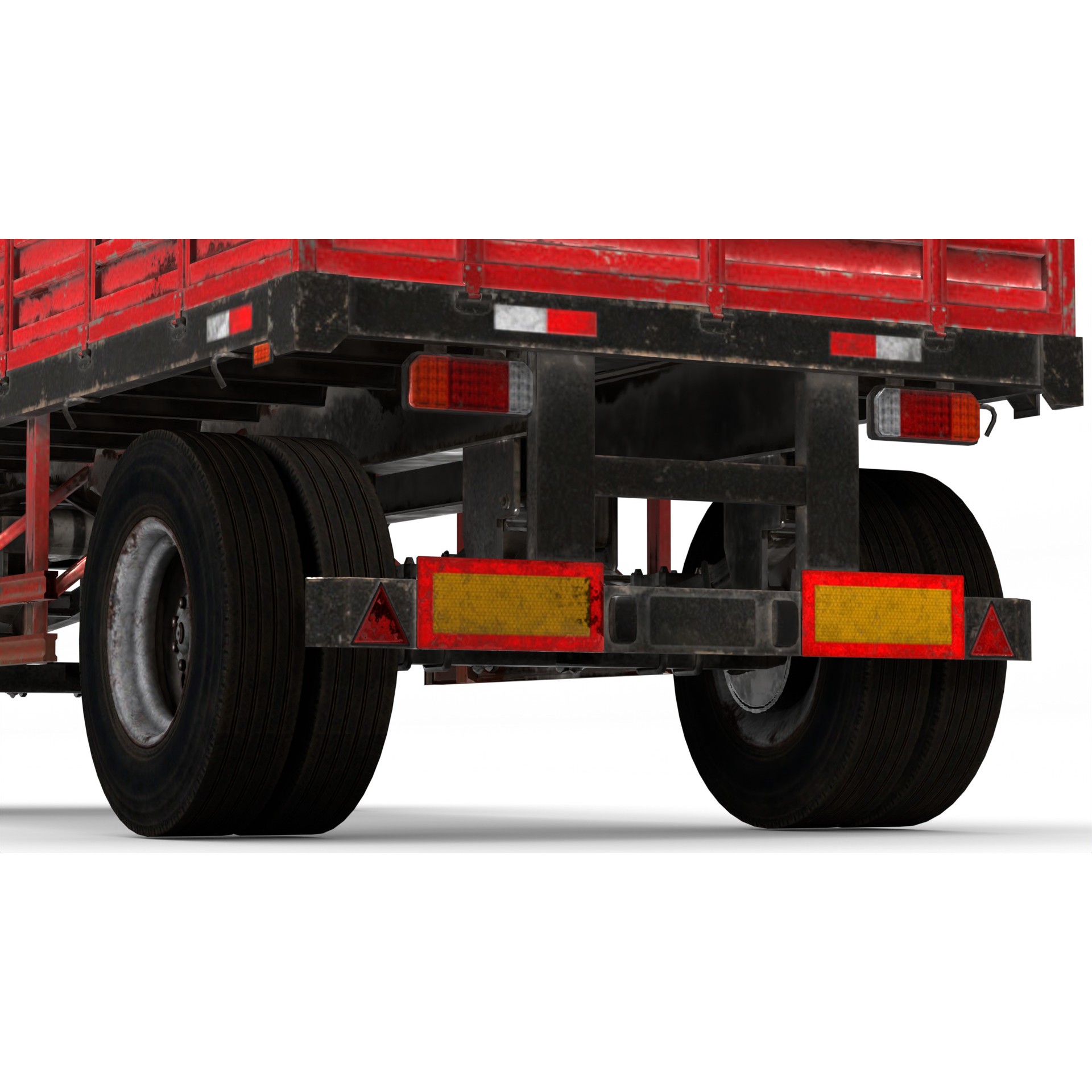 Farm Trailer - Game-Ready 3D Model - View 7