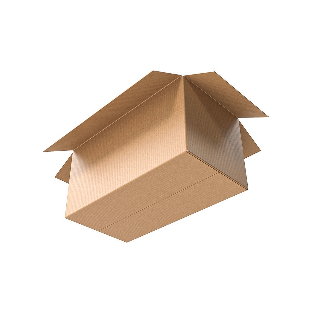 Cardboard Box 3D Model – Low Poly PBR Game Asset, FBX, OBJ - View 10