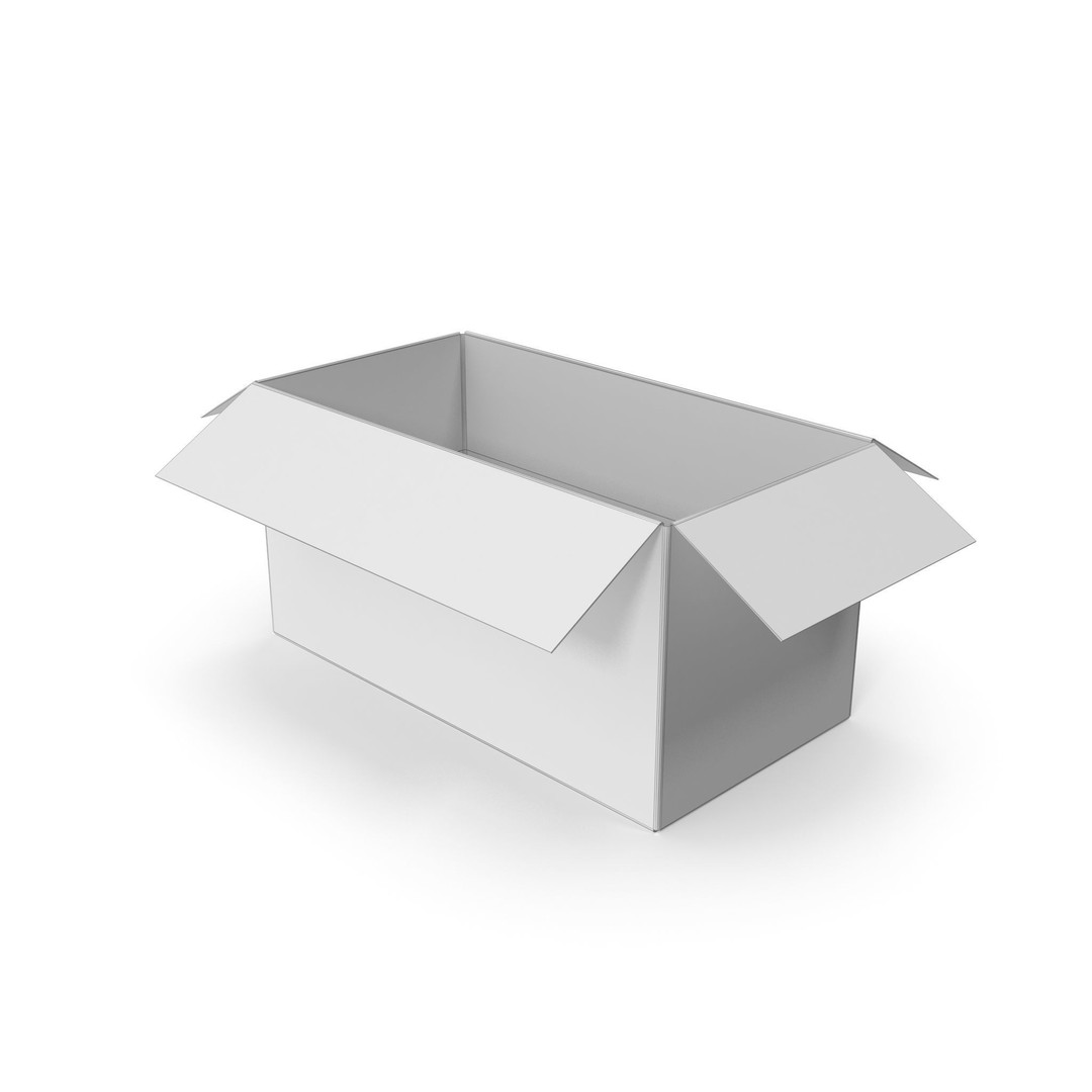Cardboard Box 3D Model – Low Poly PBR Game Asset, FBX, OBJ - View 11
