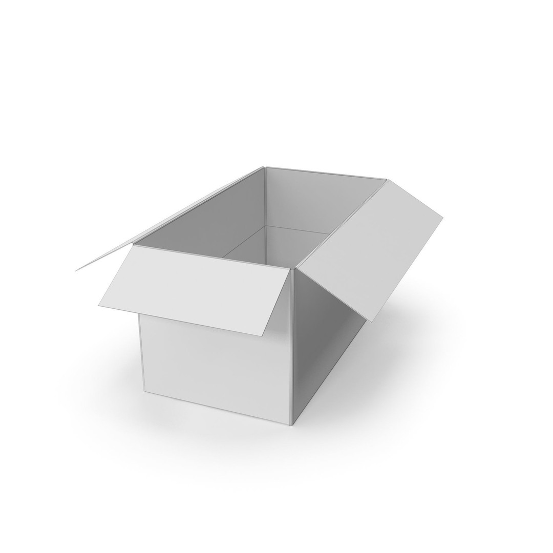 Cardboard Box 3D Model – Low Poly PBR Game Asset, FBX, OBJ - View 14