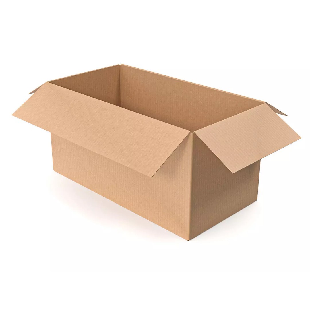 Cardboard Box 3D Model – Low Poly PBR Game Asset, FBX, OBJ - View 2