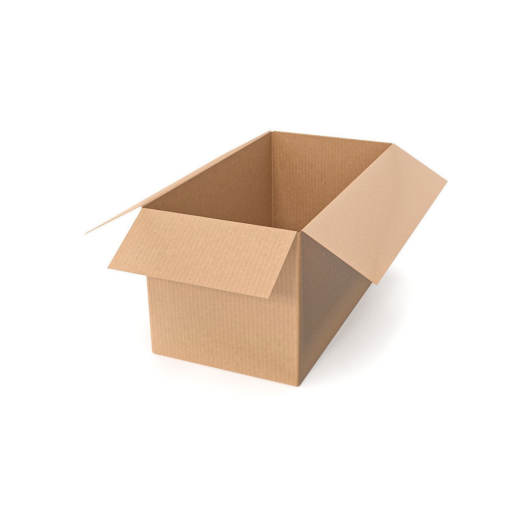 Cardboard Box 3D Model – Low Poly PBR Game Asset, FBX, OBJ - View 5