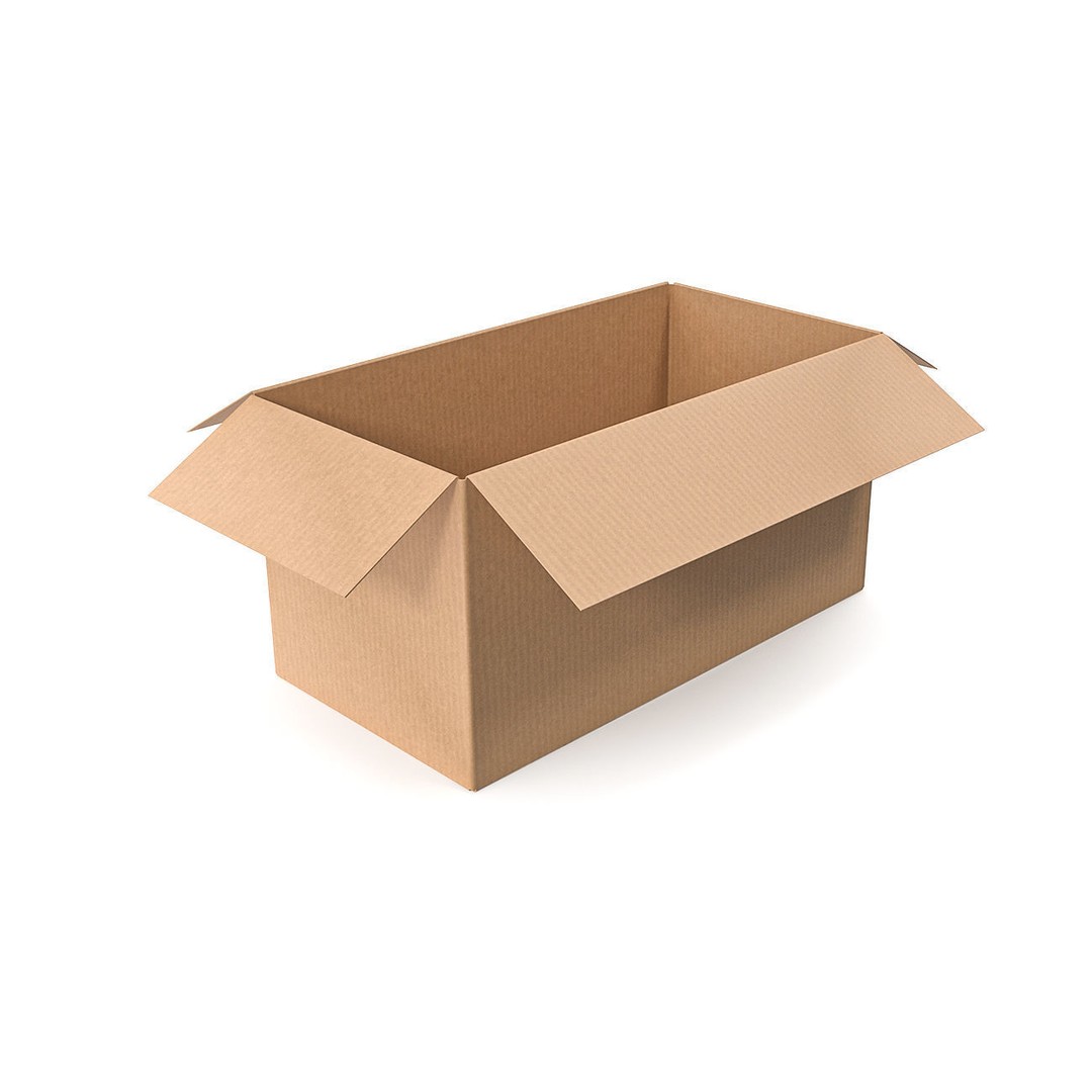 Cardboard Box 3D Model – Low Poly PBR Game Asset, FBX, OBJ - View 6