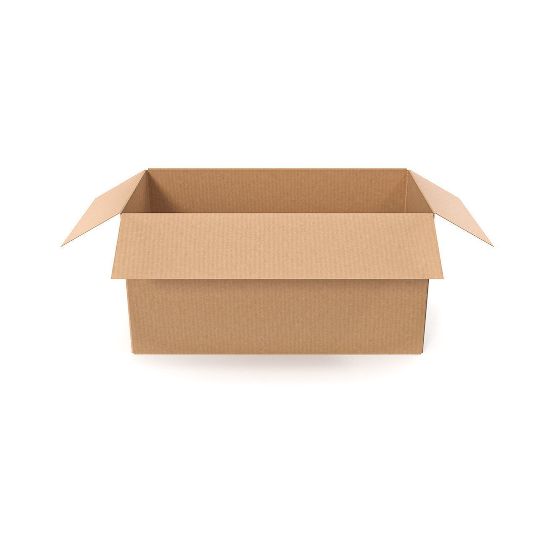 Cardboard Box 3D Model – Low Poly PBR Game Asset, FBX, OBJ - View 8