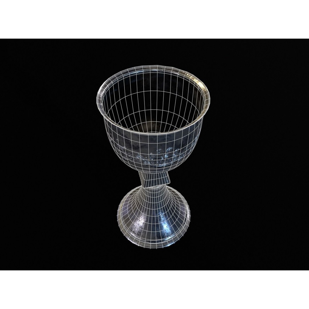 Royal Elegant Noble Chalice 3D Model – Low Poly Kitchenware, FBX, OBJ