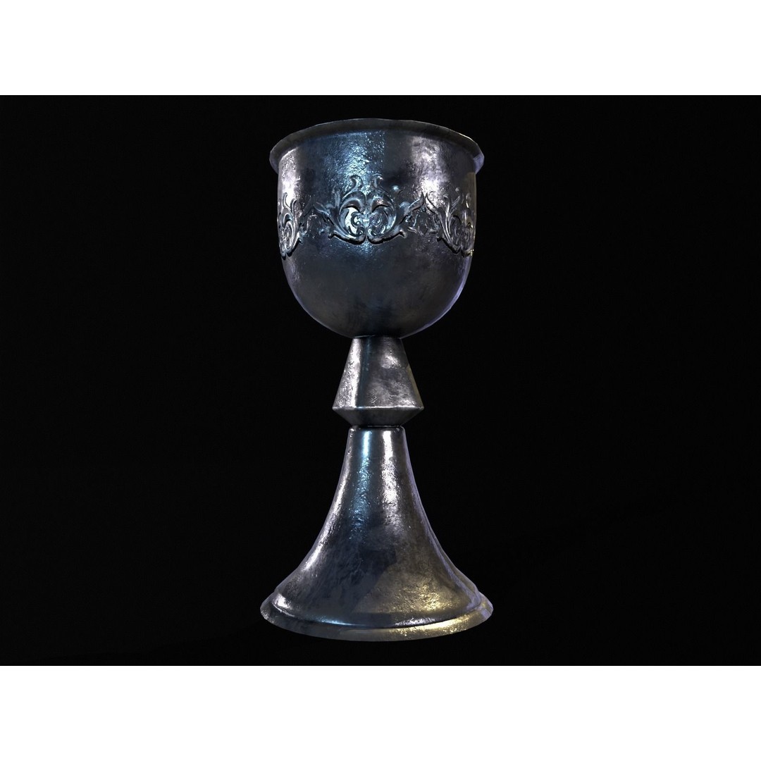 Royal Elegant Noble Chalice 3D Model – Low Poly Kitchenware, FBX, OBJ - View 21