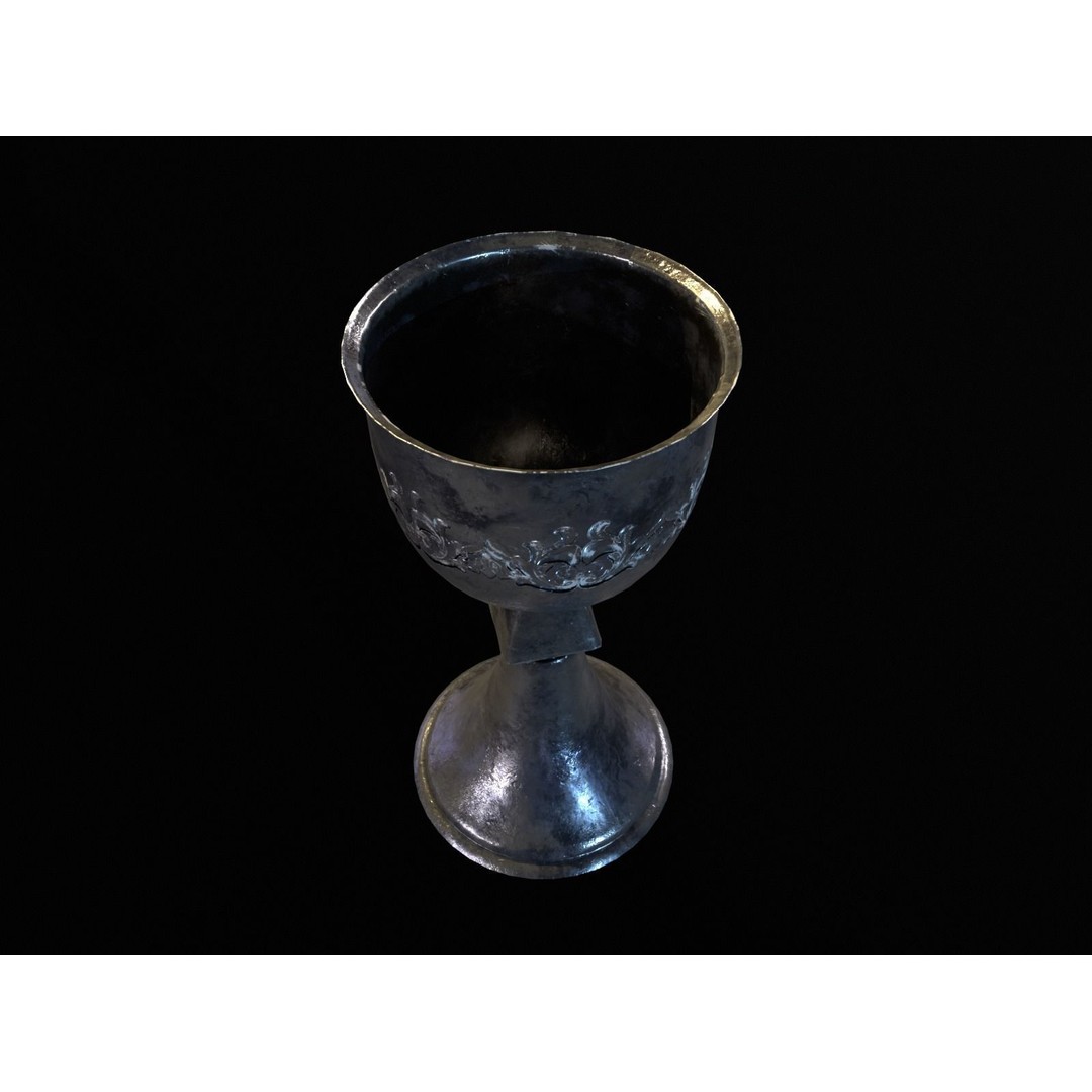 Royal Elegant Noble Chalice 3D Model – Low Poly Kitchenware, FBX, OBJ - View 23