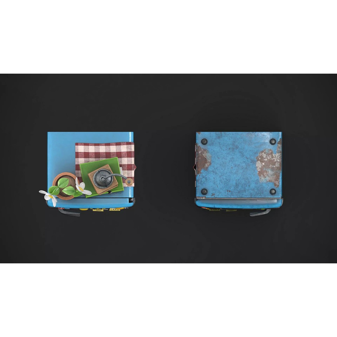 Fridge Still Life 3D Model – Low Poly PBR Asset, FBX, OBJ - View 6