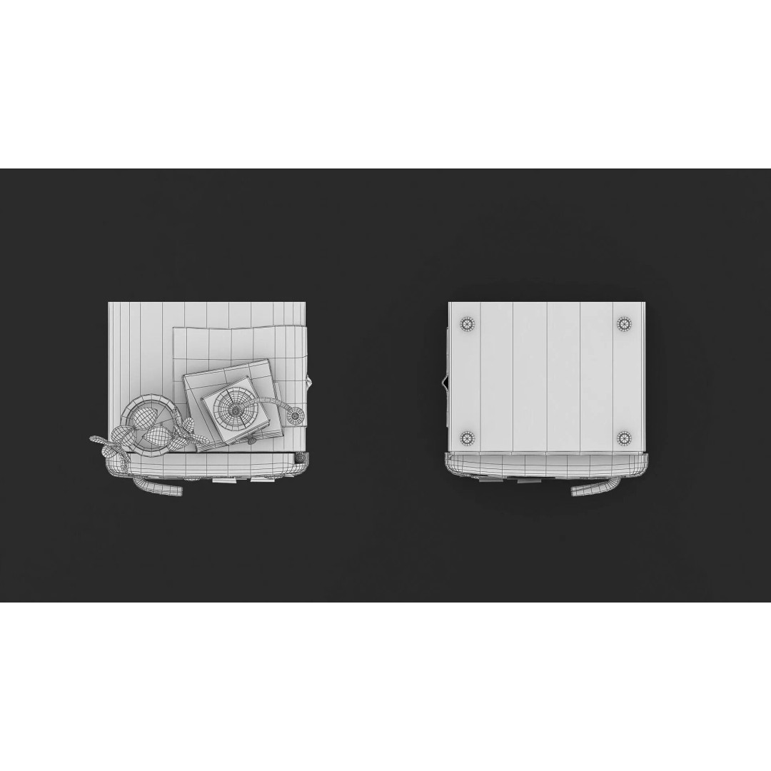 Fridge Still Life 3D Model – Low Poly PBR Asset, FBX, OBJ - View 7