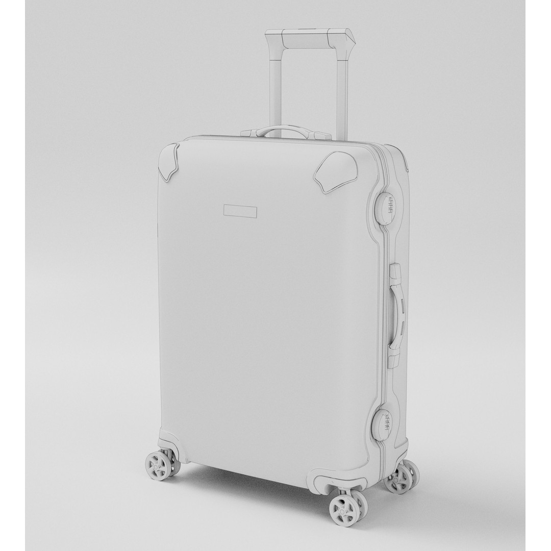 Modern Travel Suitcase 3D Model – Low Poly Game Asset, FBX - View 15