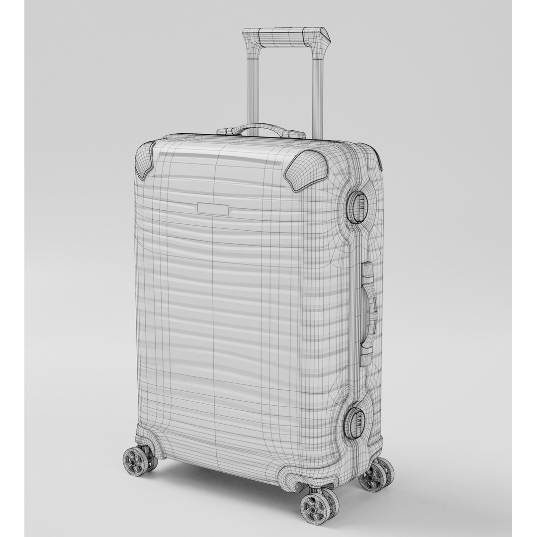 Modern Travel Suitcase 3D Model – Low Poly Game Asset, FBX - View 16