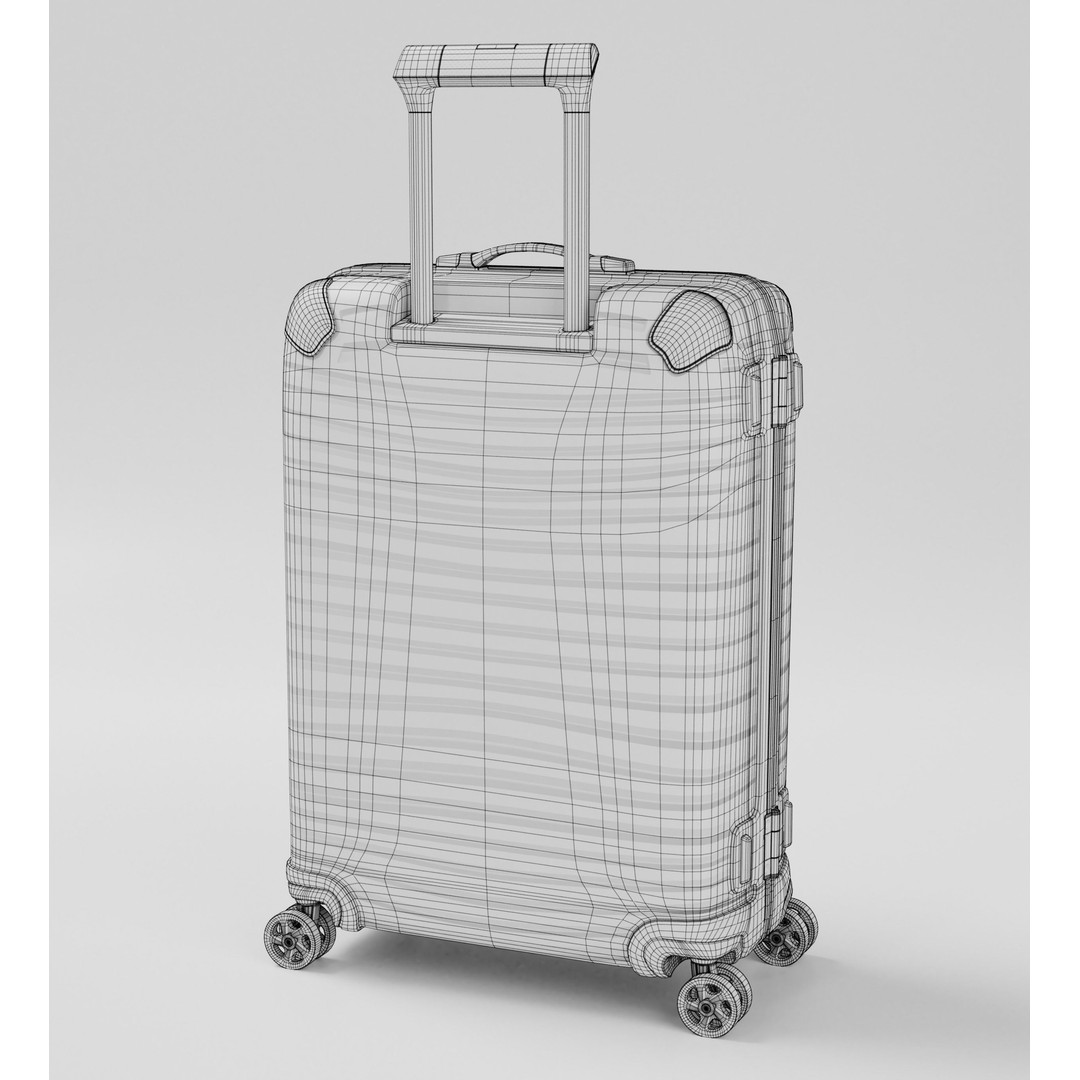 Modern Travel Suitcase 3D Model – Low Poly Game Asset, FBX - View 17
