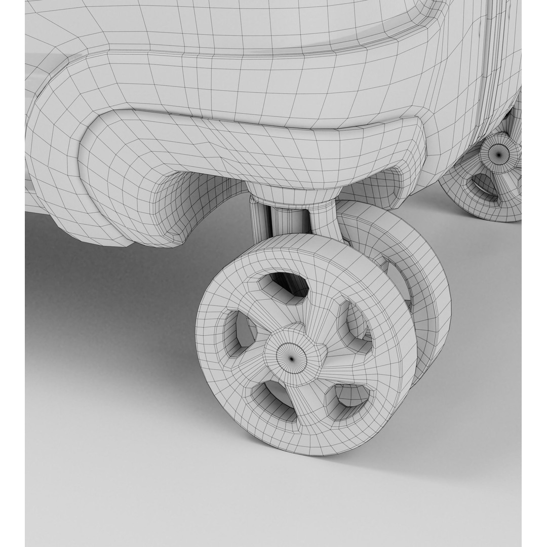 Modern Travel Suitcase 3D Model – Low Poly Game Asset, FBX - View 18