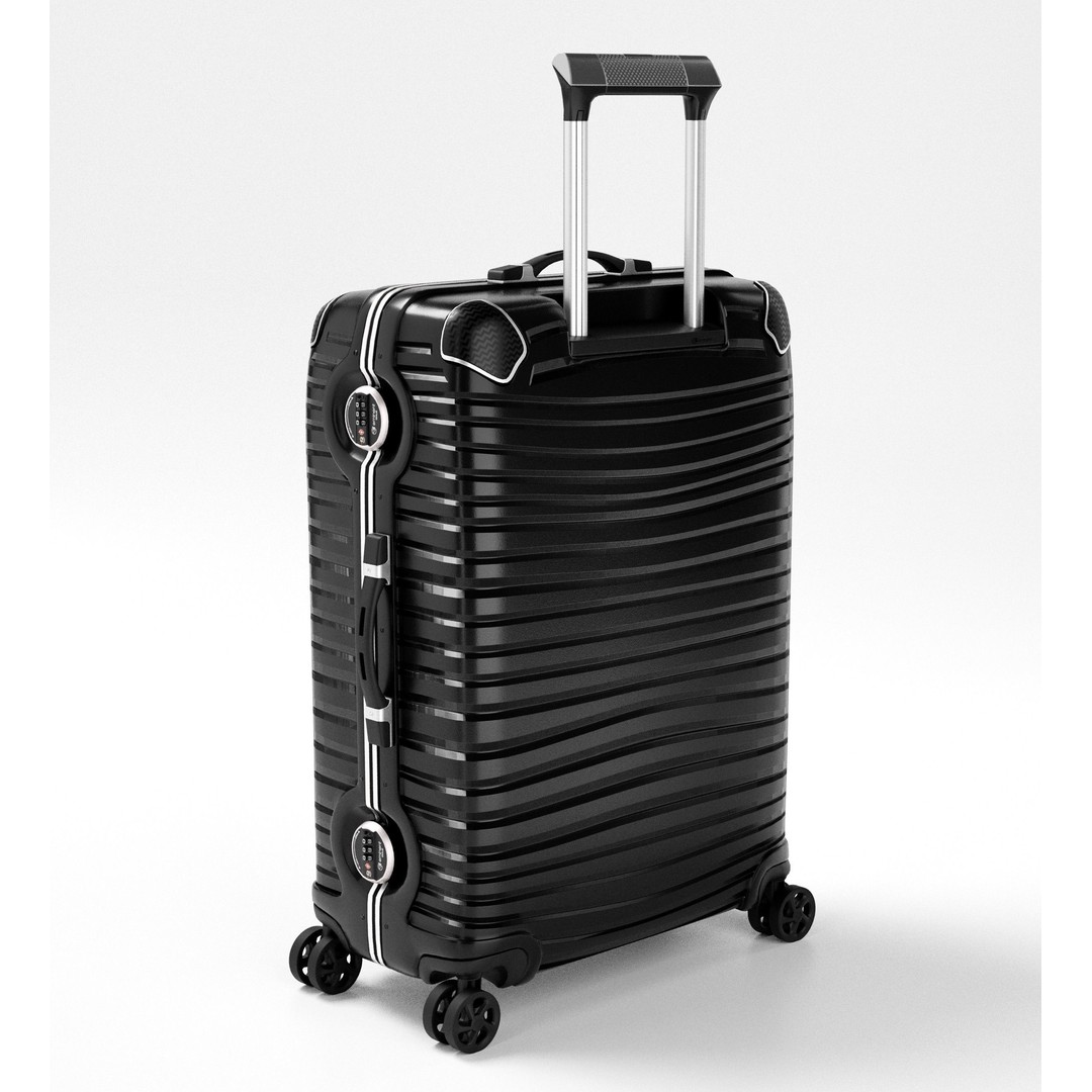 Modern Travel Suitcase 3D Model – Low Poly Game Asset, FBX - View 6