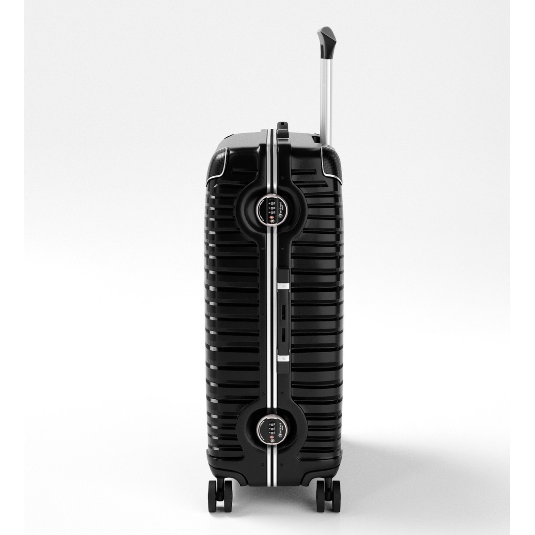 Modern Travel Suitcase 3D Model – Low Poly Game Asset, FBX - View 7