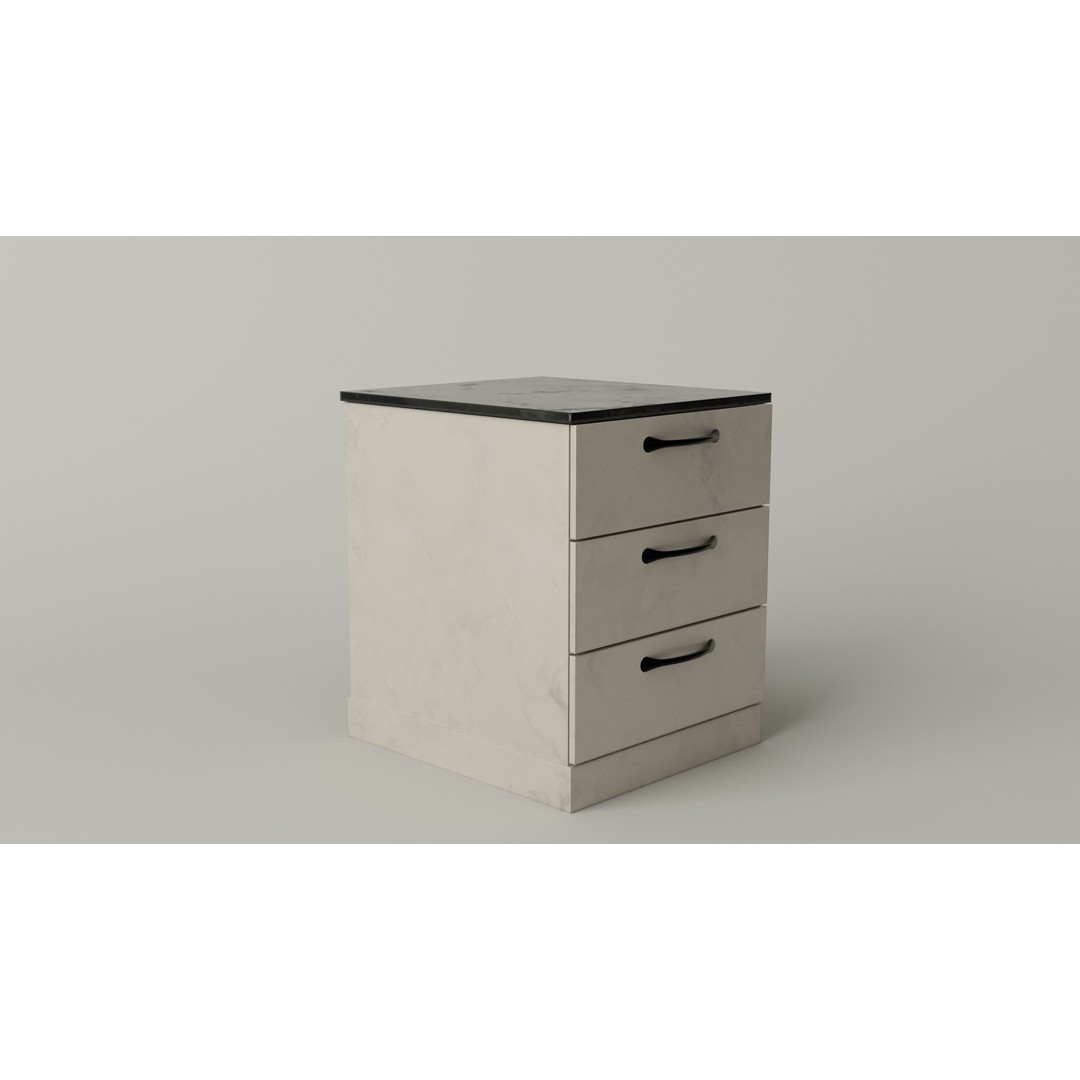Kitchen Cabinet 3D Model – Low Poly PBR Game Asset, Blender & FBX