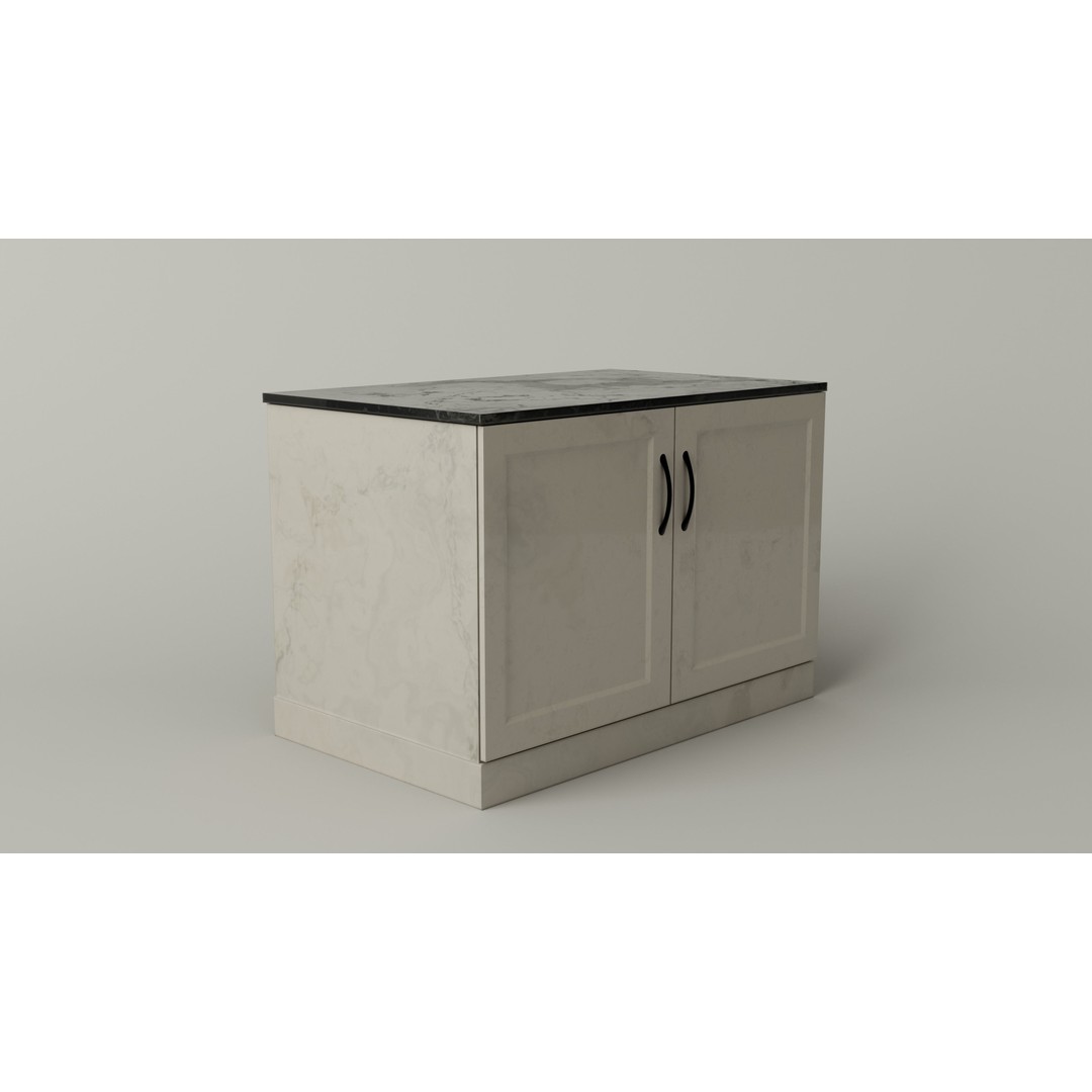 Kitchen Cabinet 3D Model – Low Poly PBR Game Asset, Blender & FBX - View 12