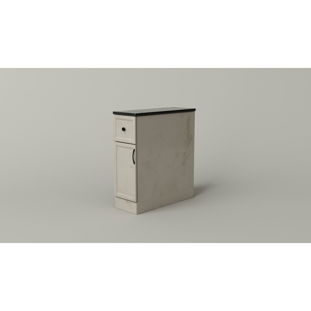 Kitchen Cabinet 3D Model – Low Poly PBR Game Asset, Blender & FBX - View 16