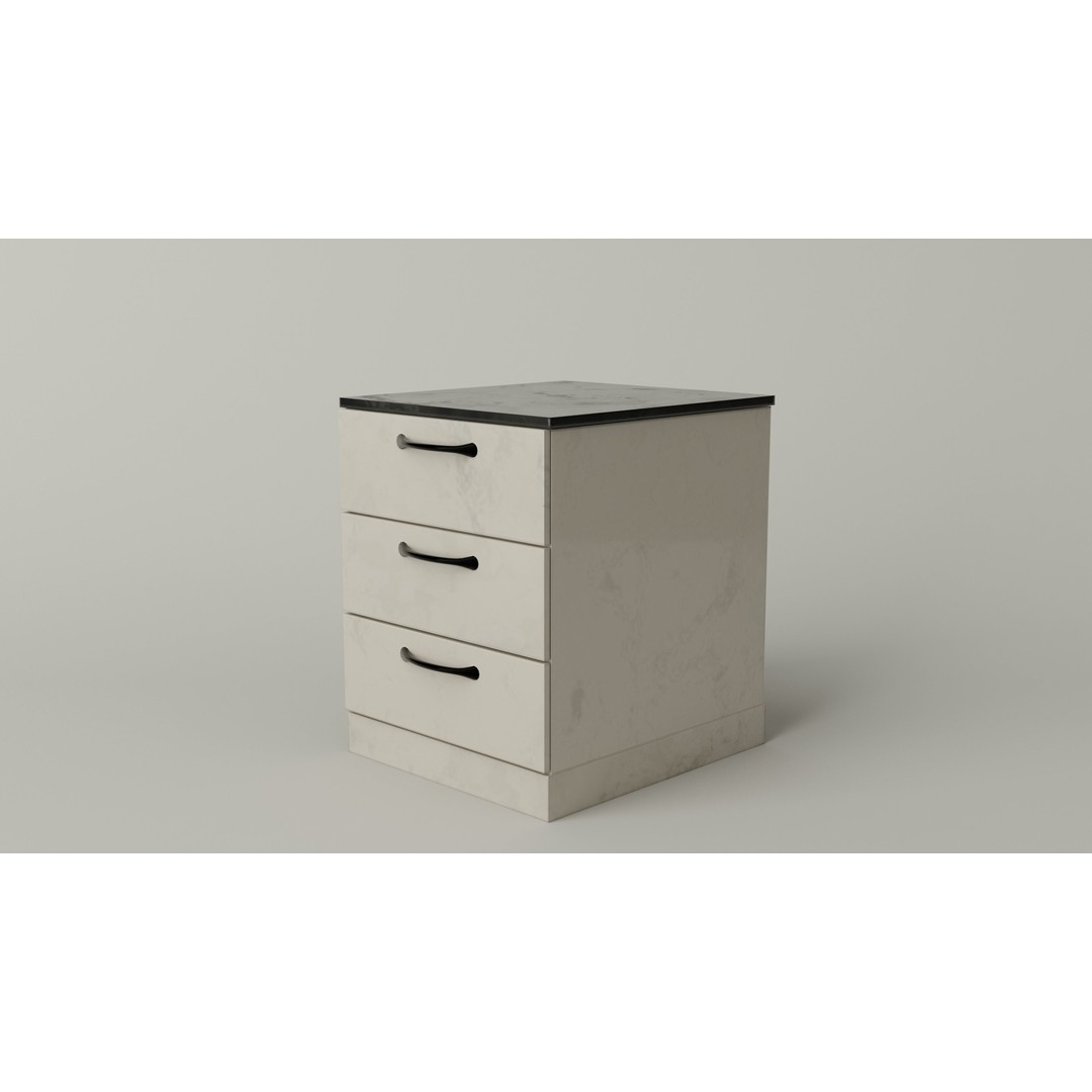 Kitchen Cabinet 3D Model – Low Poly PBR Game Asset, Blender & FBX - View 4