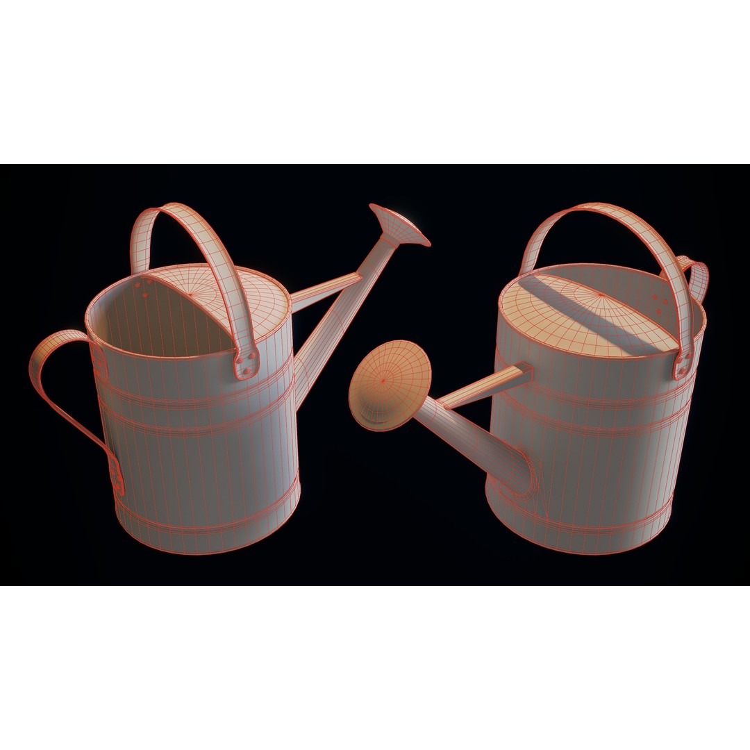 Watering Can 3D Model – Low Poly PBR Asset for Games and Visuals