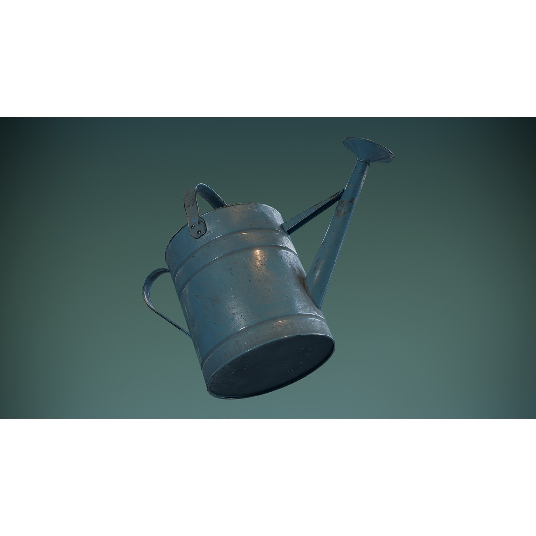 Watering Can 3D Model – Low Poly PBR Asset for Games and Visuals - View 4