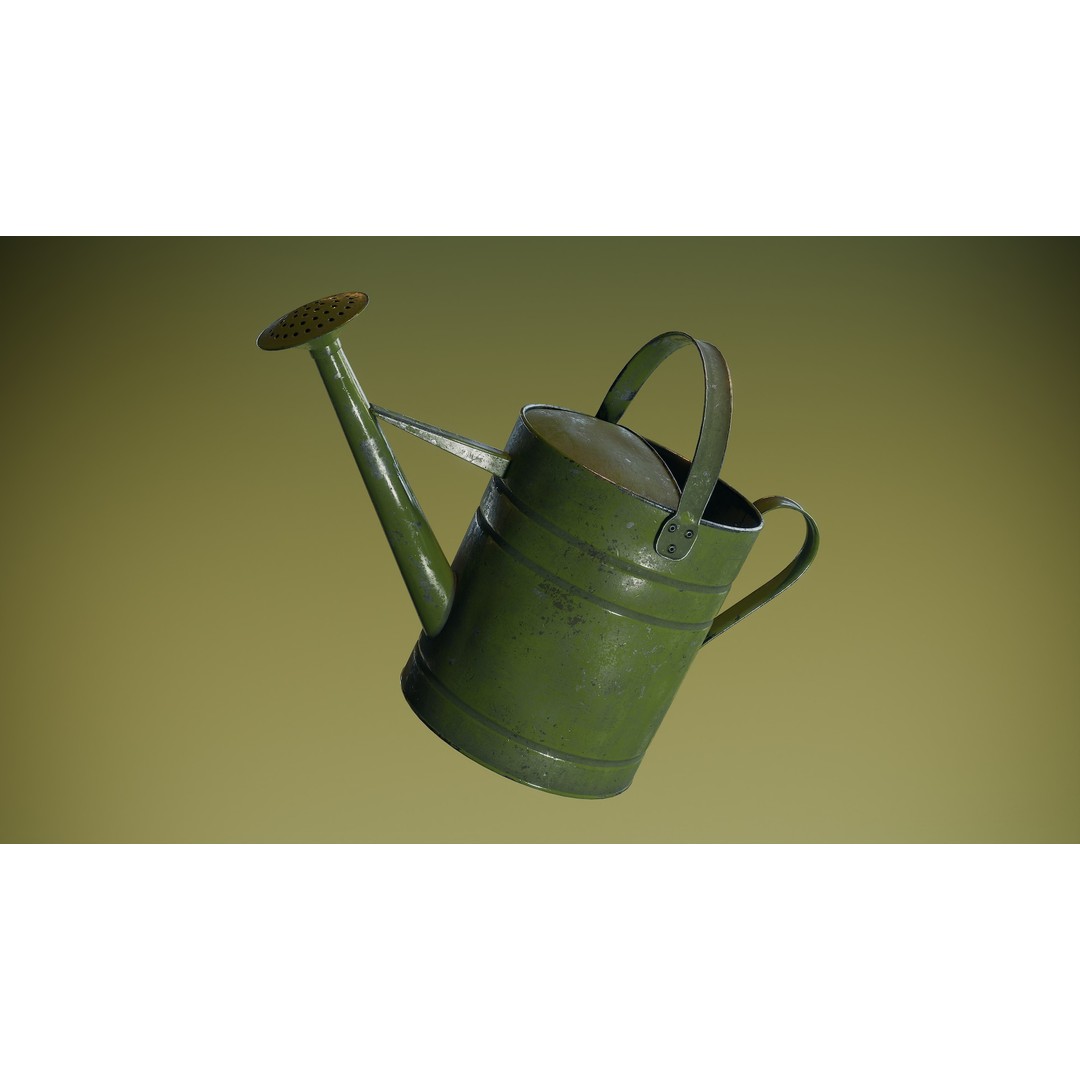 Watering Can 3D Model – Low Poly PBR Asset for Games and Visuals - View 5