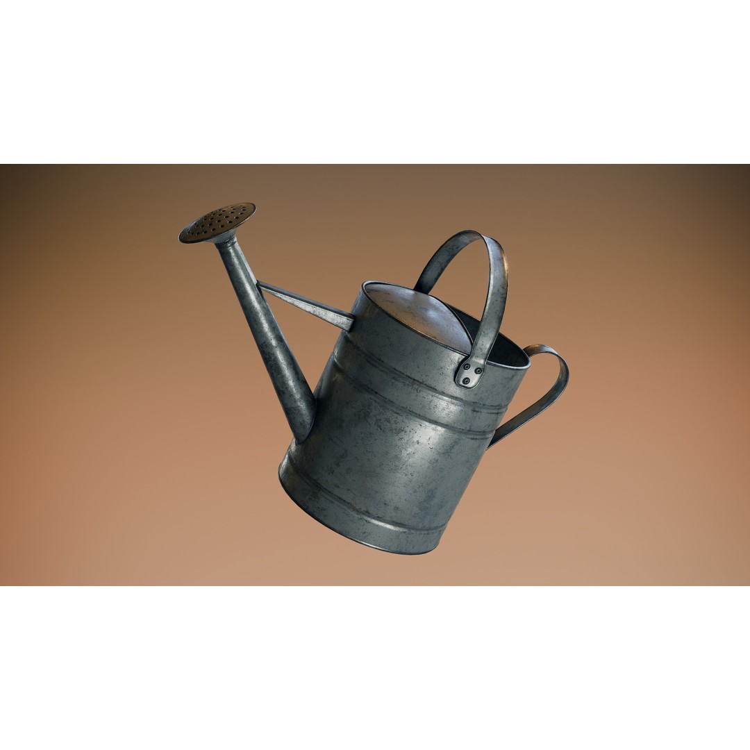 Watering Can 3D Model – Low Poly PBR Asset for Games and Visuals - View 7