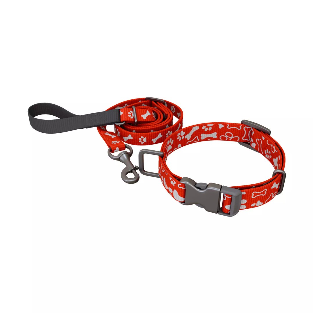 Pet Collar and Leash Set 3D Model – Realistic Accessories, FBX - View 2