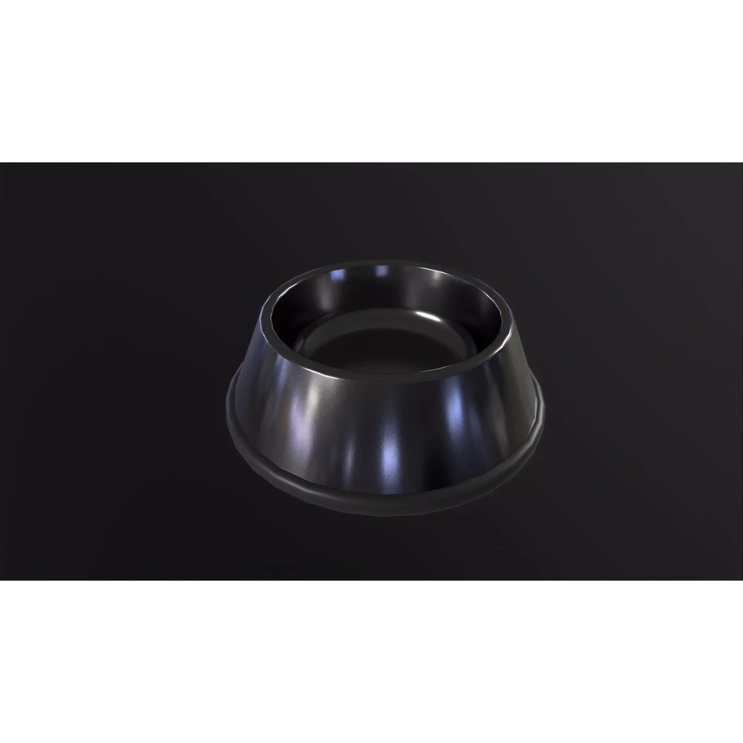 Food Bowl 3D Model – Low Poly Game Asset, PBR Textures, FBX, OBJ, Blender - View 2