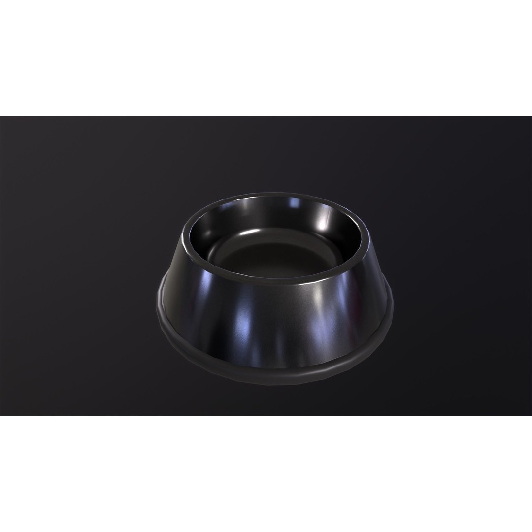 Food Bowl 3D Model – Low Poly Game Asset, PBR Textures, FBX, OBJ, Blender - View 3