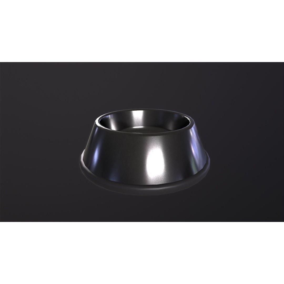 Food Bowl 3D Model – Low Poly Game Asset, PBR Textures, FBX, OBJ, Blender - View 4