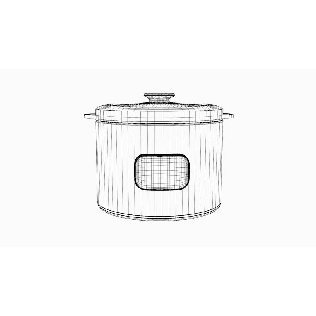 Low Poly Steamer 3D Model – Kitchen Appliance with PBR Textures, FBX - View 10