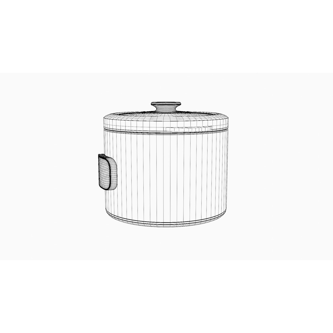 Low Poly Steamer 3D Model – Kitchen Appliance with PBR Textures, FBX - View 12