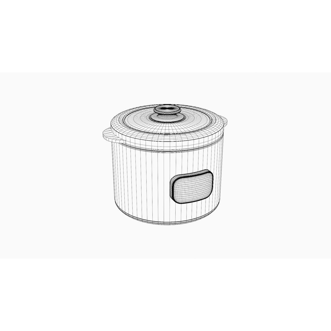 Low Poly Steamer 3D Model – Kitchen Appliance with PBR Textures, FBX - View 9