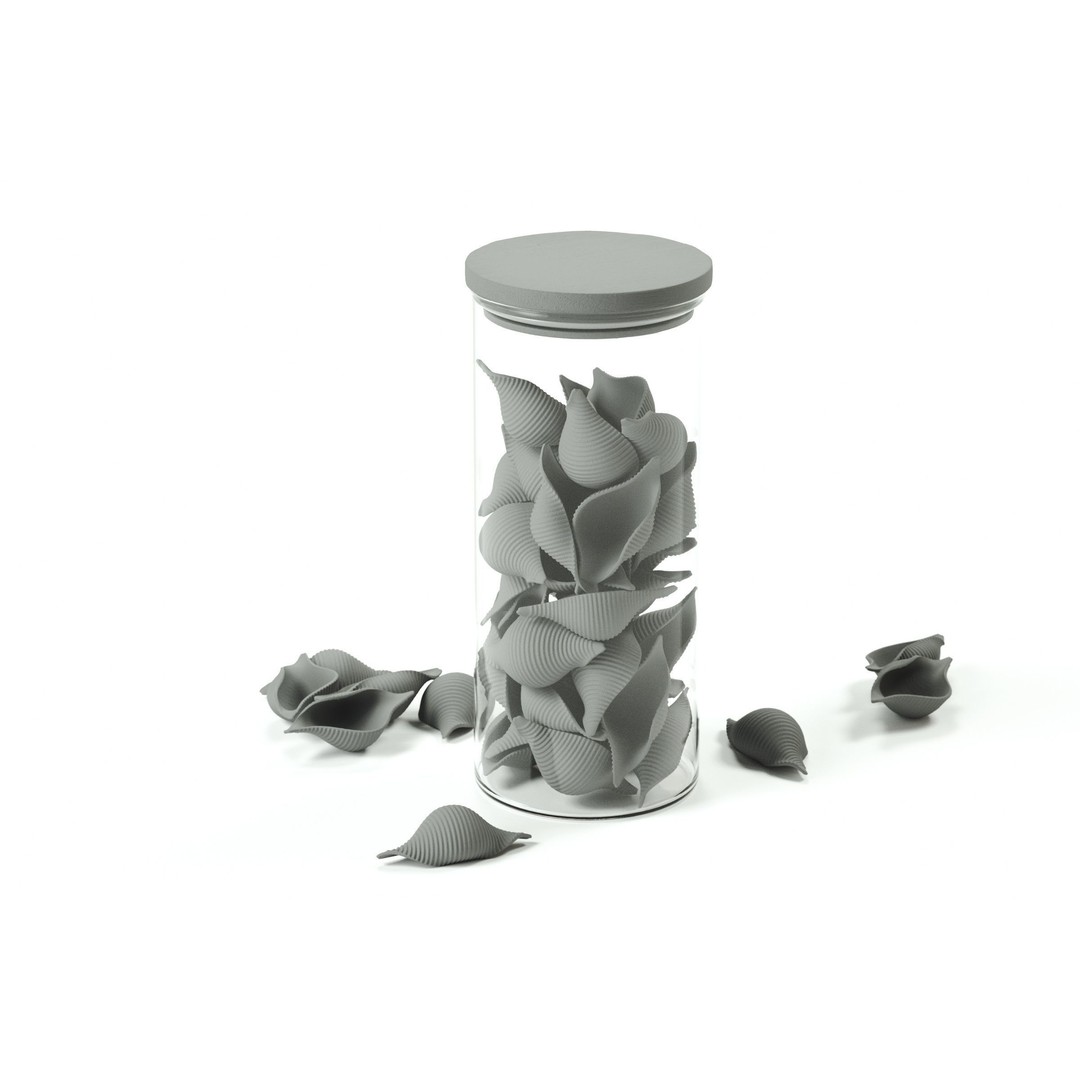 Conchiglioni Rigate Pasta 3D Model – High Poly PBR Asset, FBX