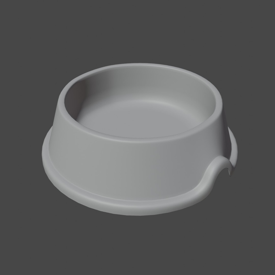 Used Metal Dog Bowl 3D Model – Mid Poly PBR Asset, Blender, FBX, OBJ - View 9