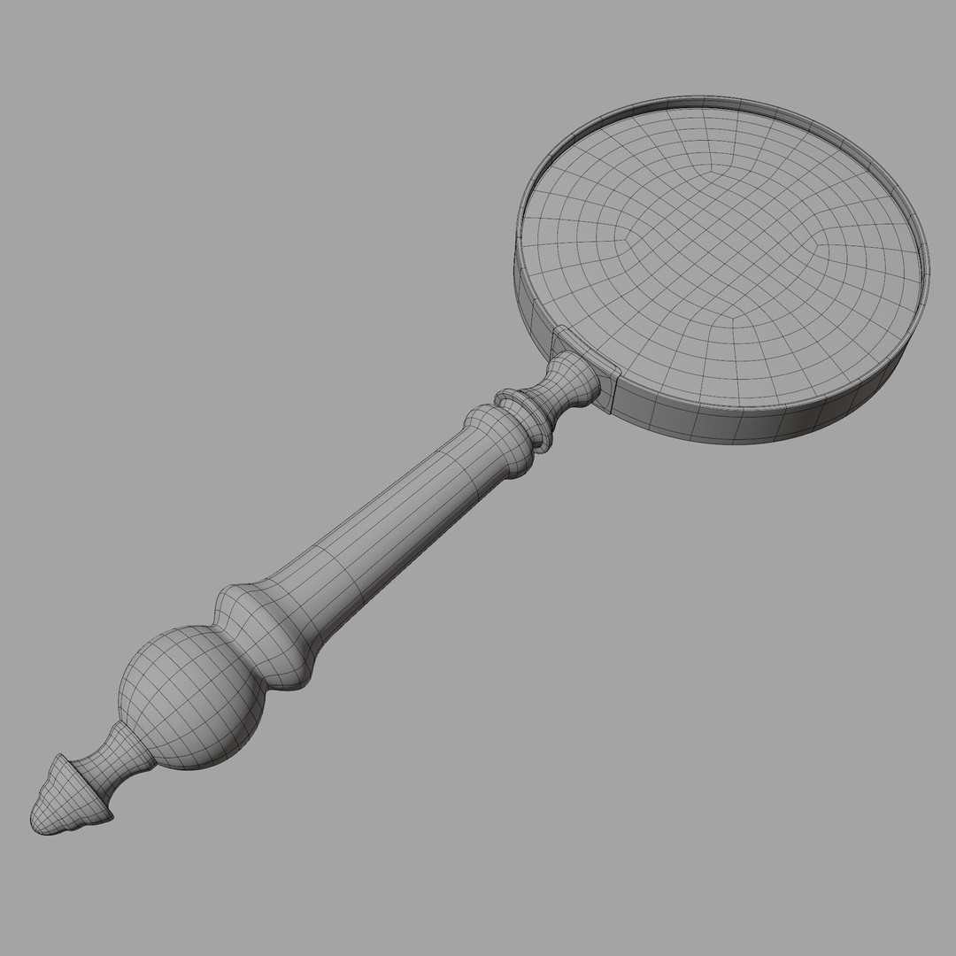 Handheld Magnifying Glass 3D Model – PBR Textured, Blender, FBX, OBJ