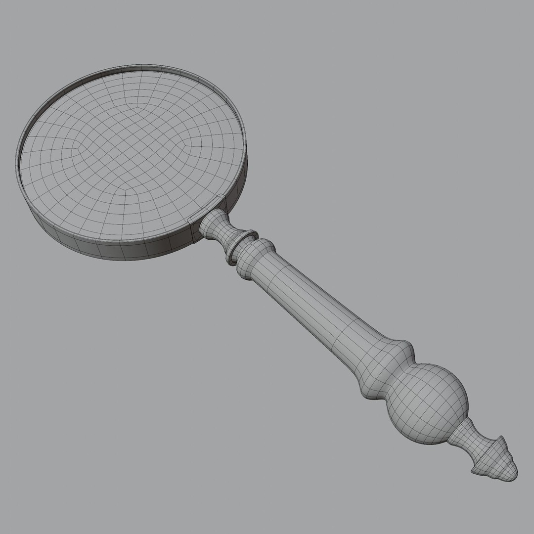 Handheld Magnifying Glass 3D Model – PBR Textured, Blender, FBX, OBJ - View 10
