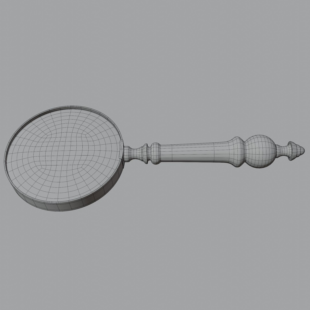Handheld Magnifying Glass 3D Model – PBR Textured, Blender, FBX, OBJ - View 11