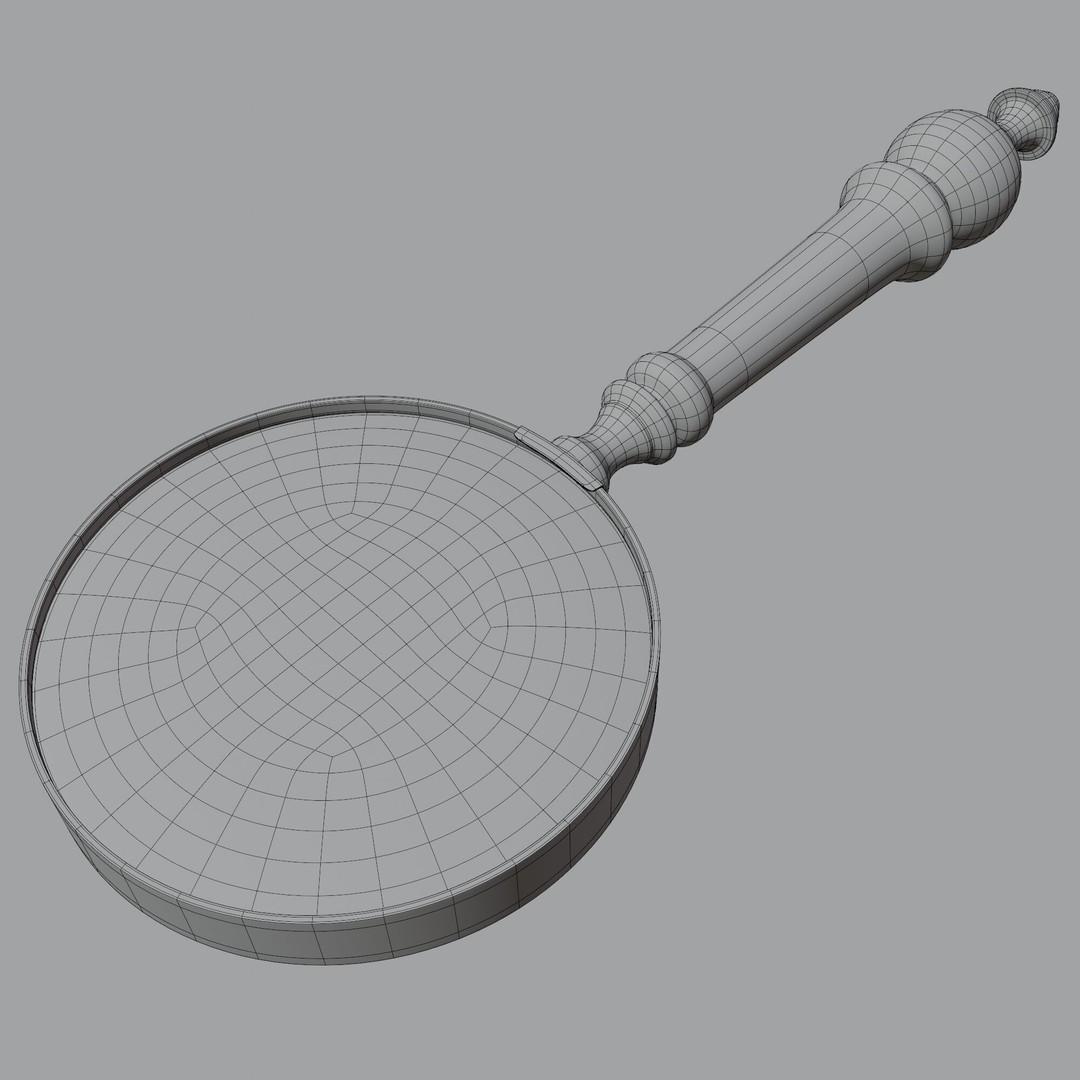 Handheld Magnifying Glass 3D Model – PBR Textured, Blender, FBX, OBJ - View 12