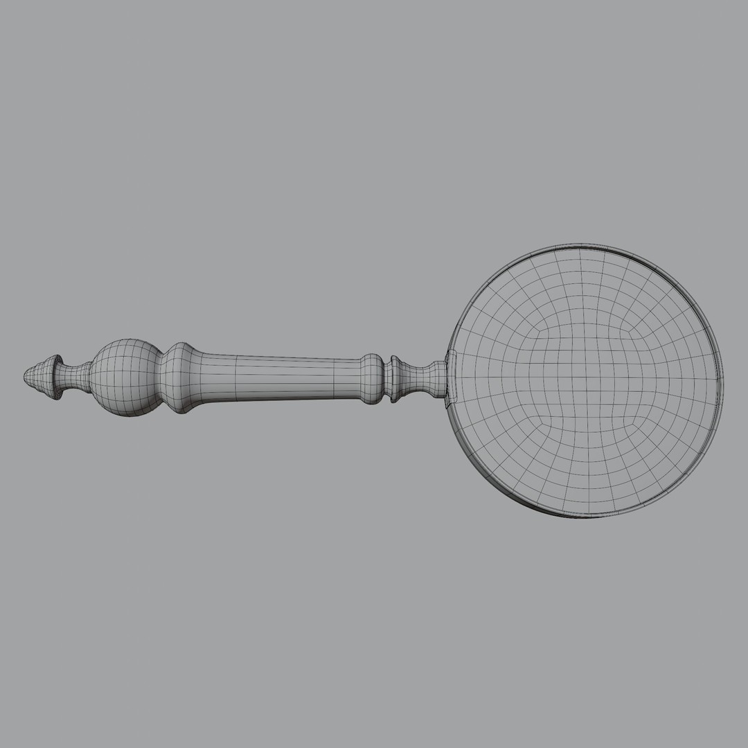 Handheld Magnifying Glass 3D Model – PBR Textured, Blender, FBX, OBJ - View 15