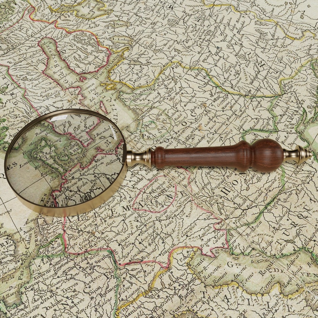 Handheld Magnifying Glass 3D Model – PBR Textured, Blender, FBX, OBJ - View 4