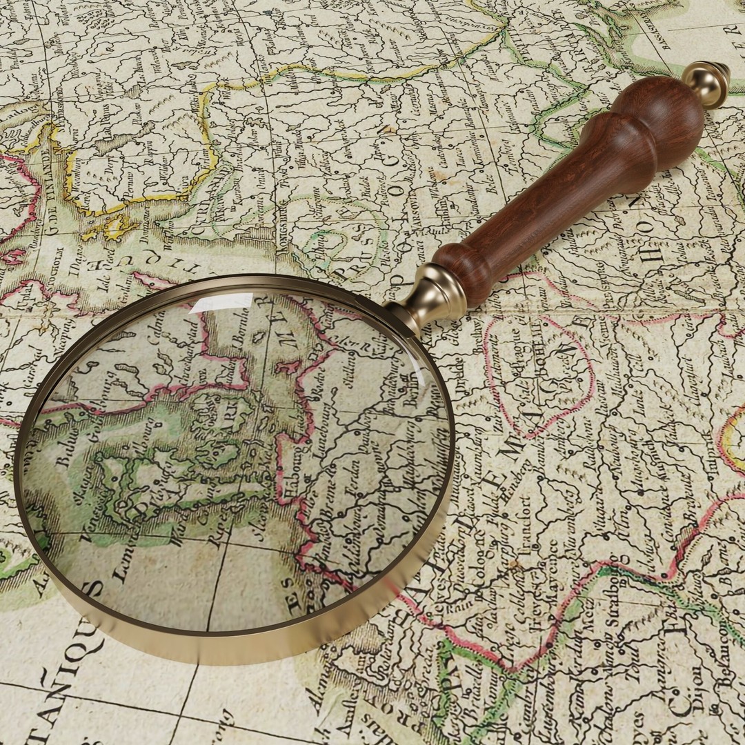 Handheld Magnifying Glass 3D Model – PBR Textured, Blender, FBX, OBJ - View 5