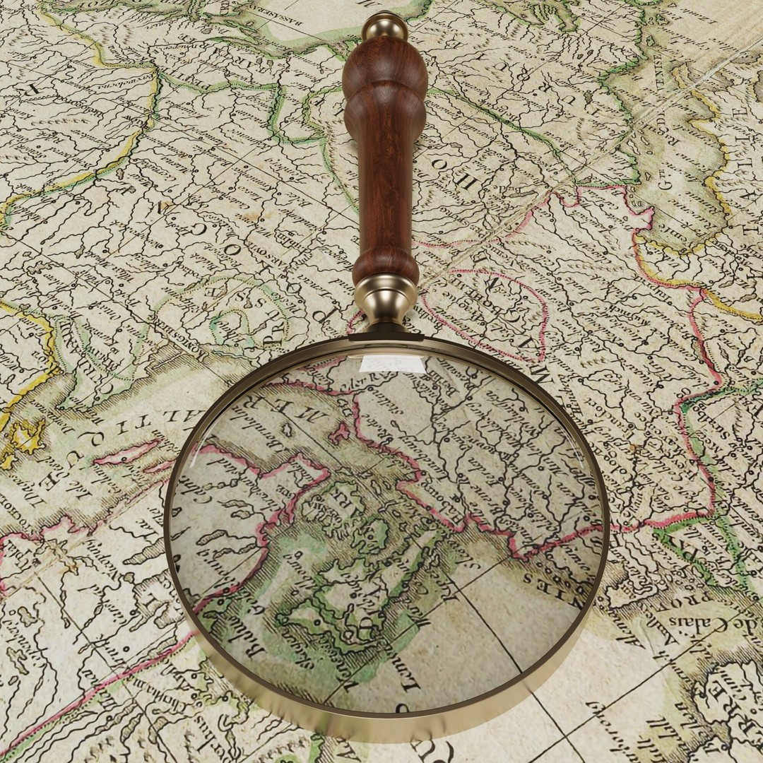 Handheld Magnifying Glass 3D Model – PBR Textured, Blender, FBX, OBJ - View 6