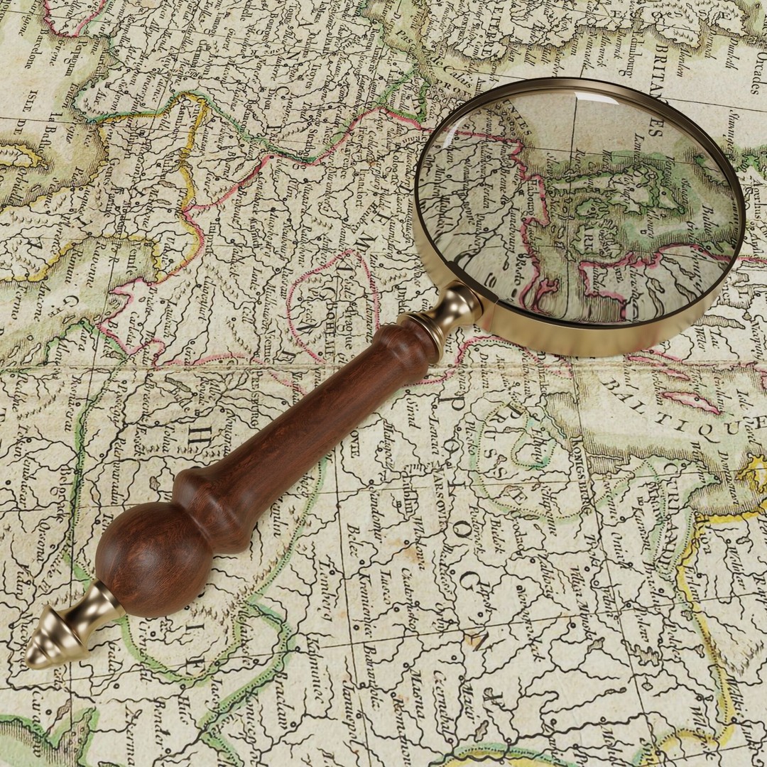 Handheld Magnifying Glass 3D Model – PBR Textured, Blender, FBX, OBJ - View 9