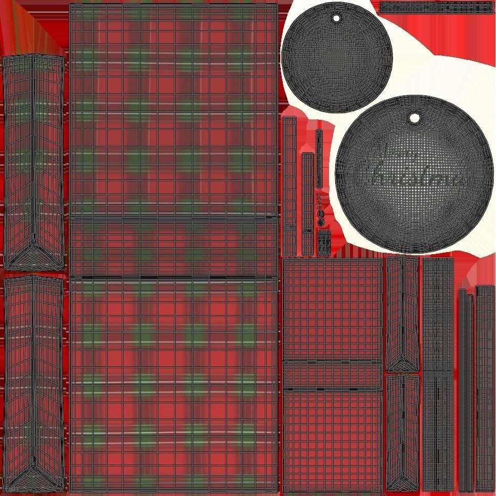 Christmas Gift Bag 3D Model – Festive Decoration with PBR Textures, FBX