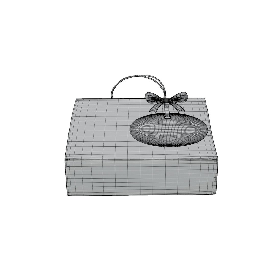 Christmas Gift Bag 3D Model – Festive Decoration with PBR Textures, FBX - View 10