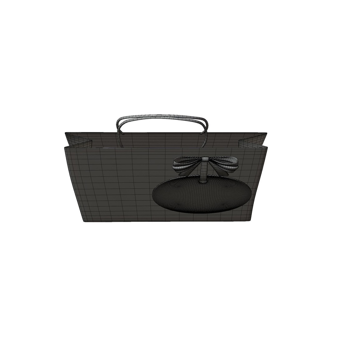 Christmas Gift Bag 3D Model – Festive Decoration with PBR Textures, FBX - View 12
