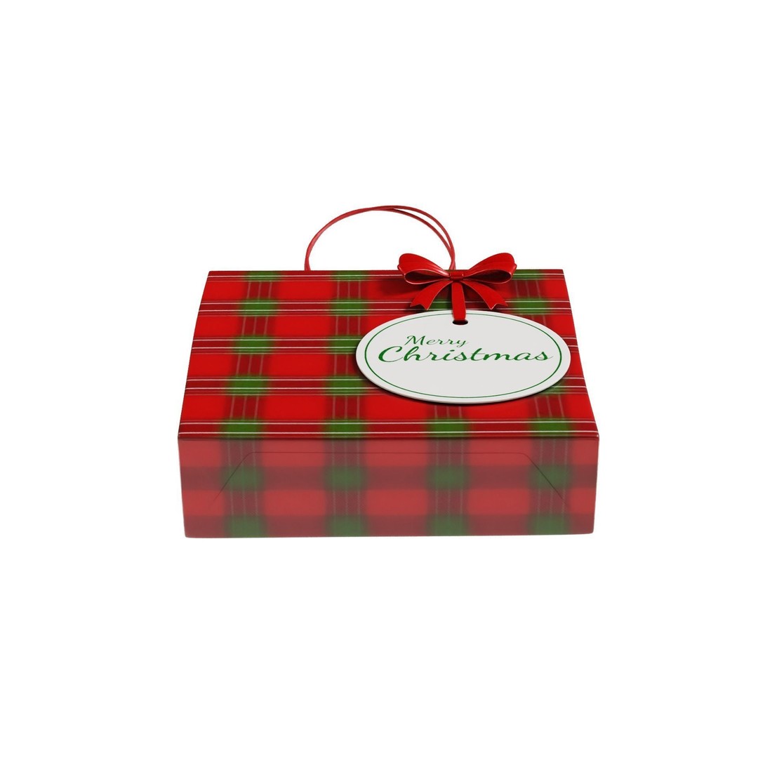 Christmas Gift Bag 3D Model – Festive Decoration with PBR Textures, FBX - View 7