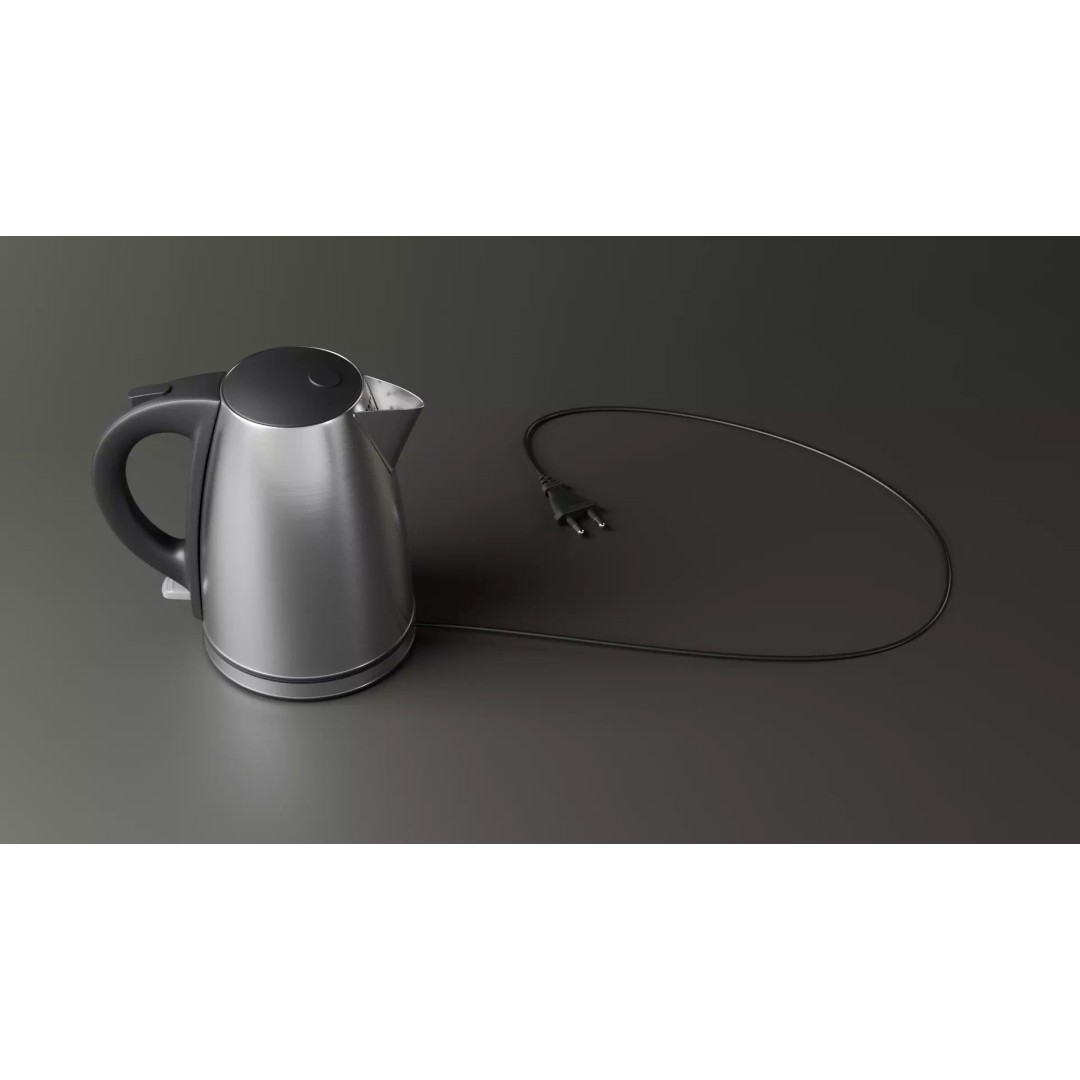 Modern Kettle 3D Model – High Poly Rigged Asset for Animation, FBX - View 10
